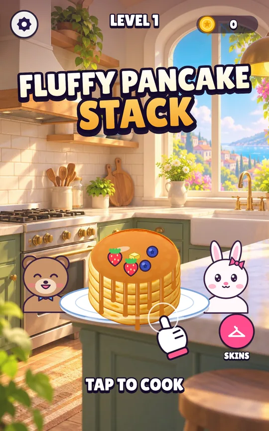 Fluffy Pancake Stack screenshot 1