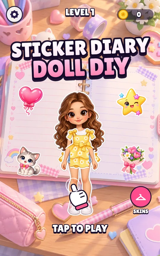 Sticker Diary Doll DIY screenshot 1