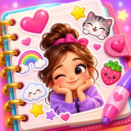 Sticker Diary Doll DIY icon
